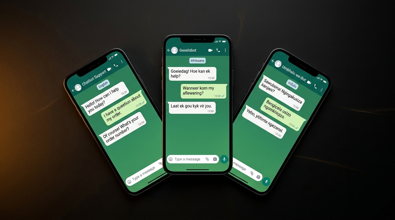 WhatsApp conversations in multiple South African languages